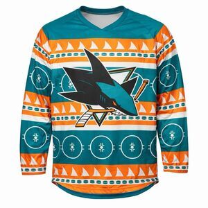 San Jose Sharks NHL Hockey Ugly Sweater Jersey SGA XL Idegy Long Sleeve